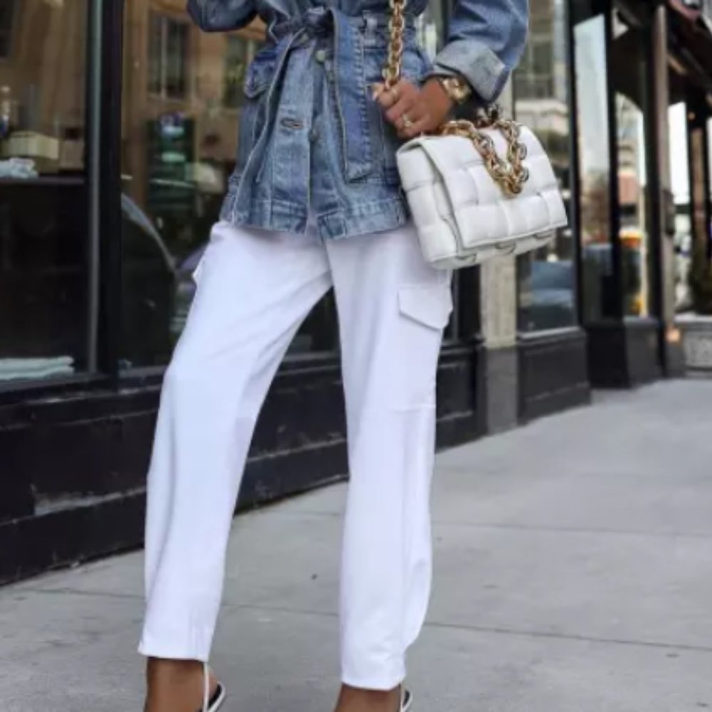NWT Super High Waisted Belted Cargo Pant
